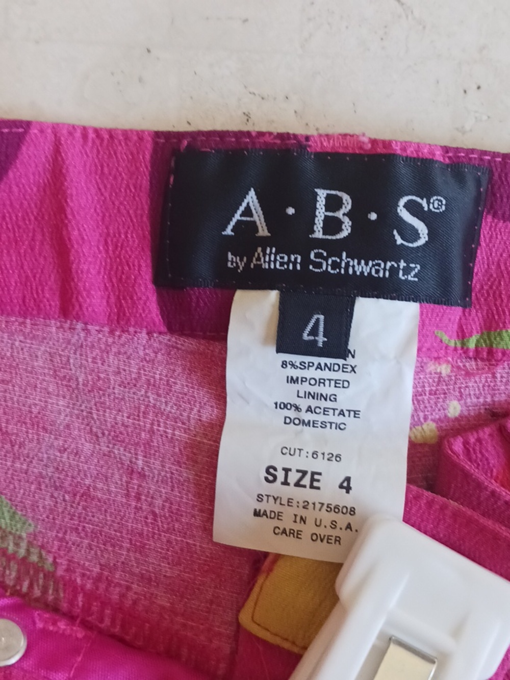 Vintage/Allen B Schwartz - pants & top set,,summer floral design, sz4 / NEW - Picture 2 of 16